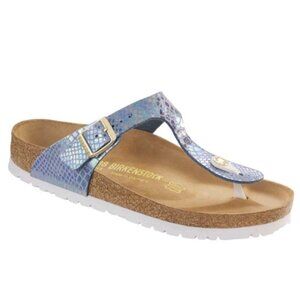Birkenstock Gizeh REGULAR Sandals PYTHON upper Leather insole Thong/Toe Size 37